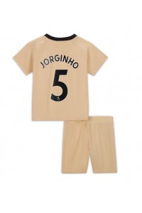 Chelsea Jorginho #5 Babyklær Tredje Fotballdrakt til barn 2022-23 Korte ermer (+ Korte bukser)